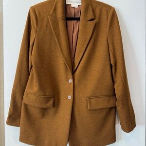 Treasure & Bond Camel Blazer Women’s Small Tailored Single Breasted Career